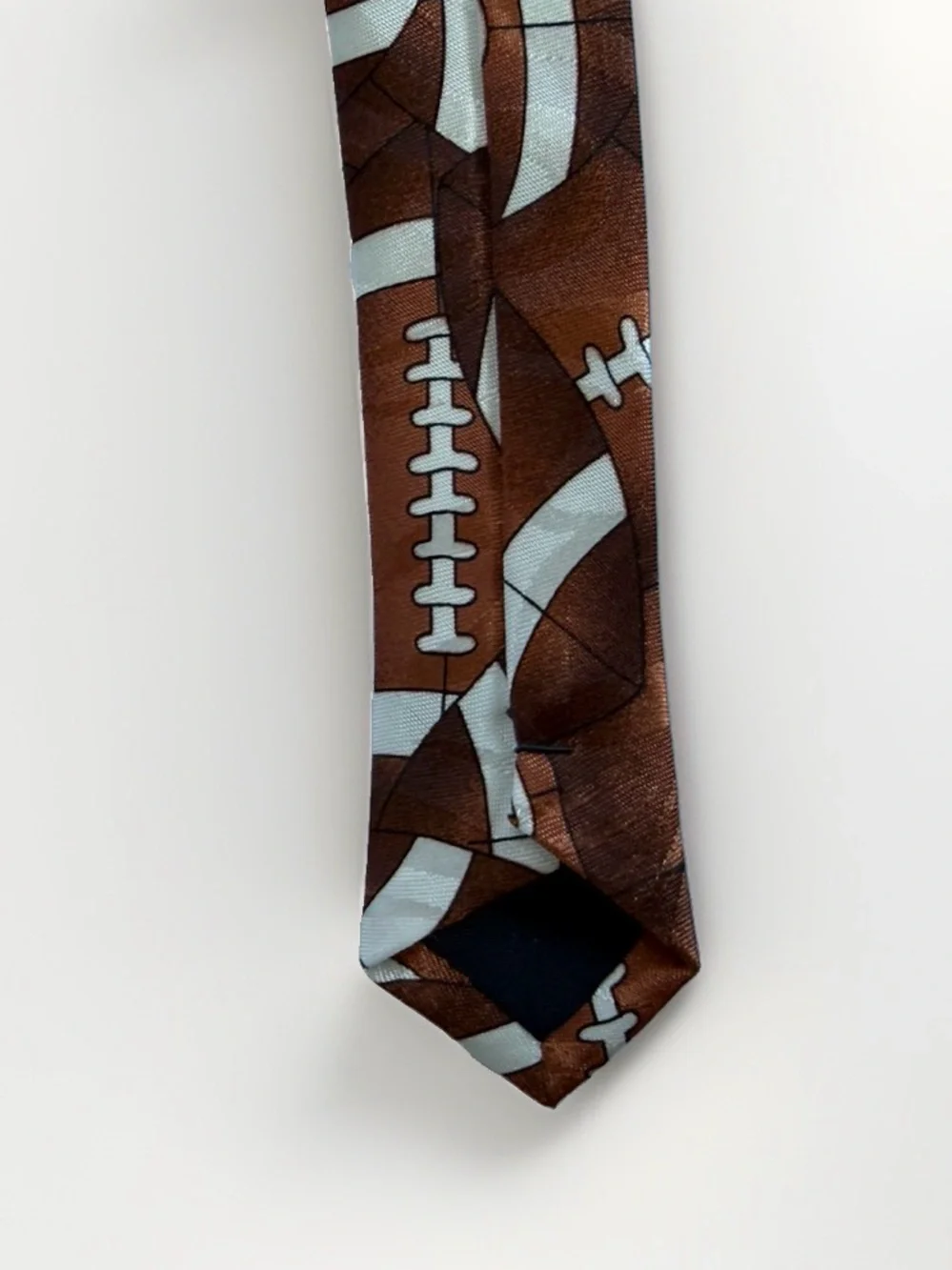 Steven Harris Mens Football Necktie Brown Novelty Sports Gameday Coach Tie 57.5